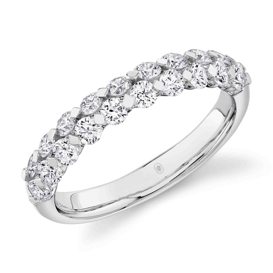 Shy 14K White Gold Shared Prong Diamond Band