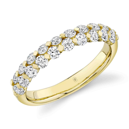 Shy 14K Yellow Gold Shared Prong Diamond Band