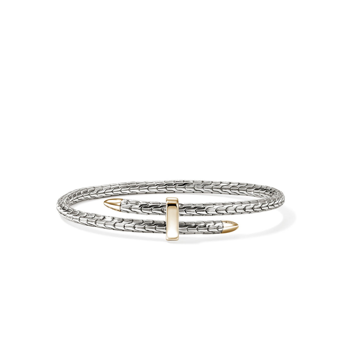 John Hardy Sterling Silver And 14K Yellow Gold Spear Flex Cuff