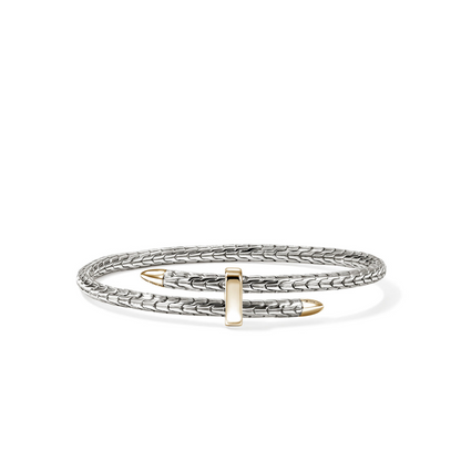 John Hardy Sterling Silver And 14K Yellow Gold Spear Flex Cuff