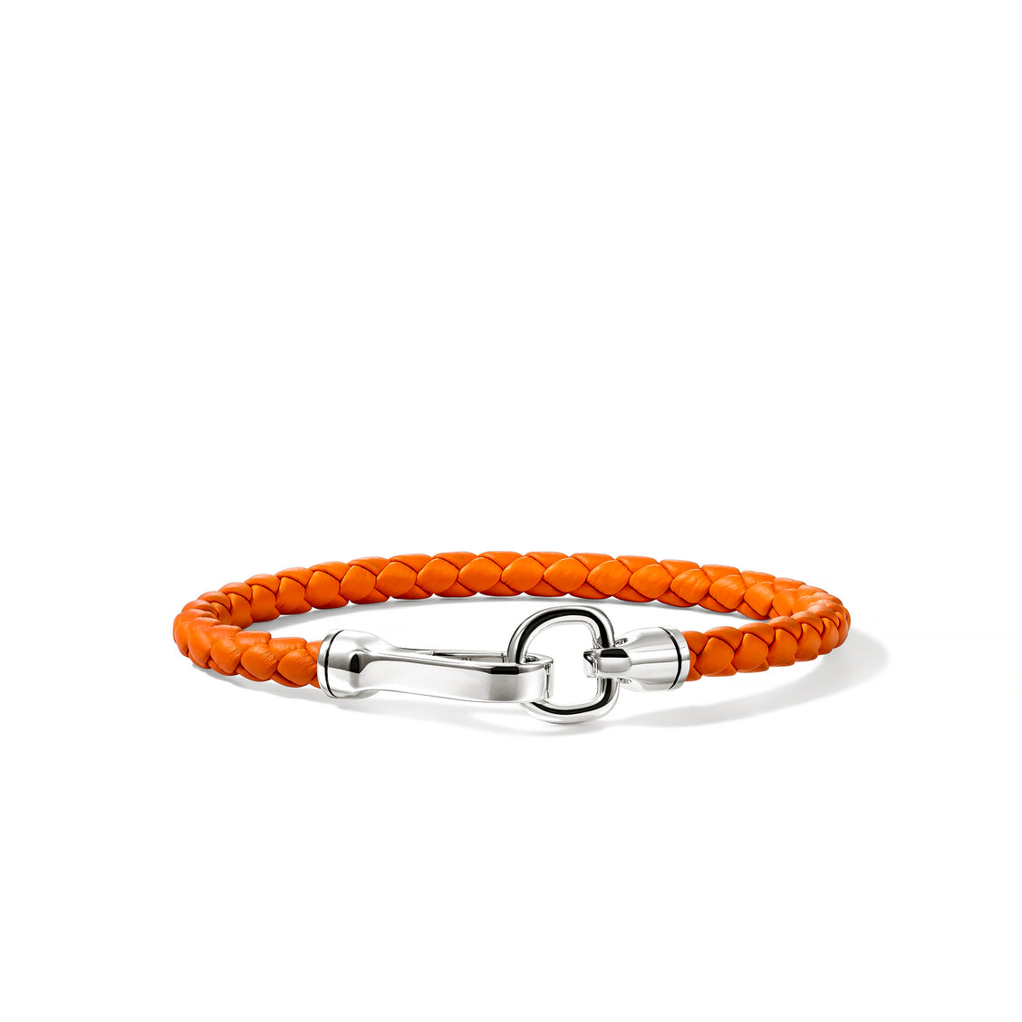 John Hardy Men's Essentials Sterling Silver Orange Leather Bracelet