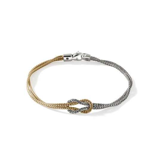 John Hardy Two Tone Love Knot Bracelet