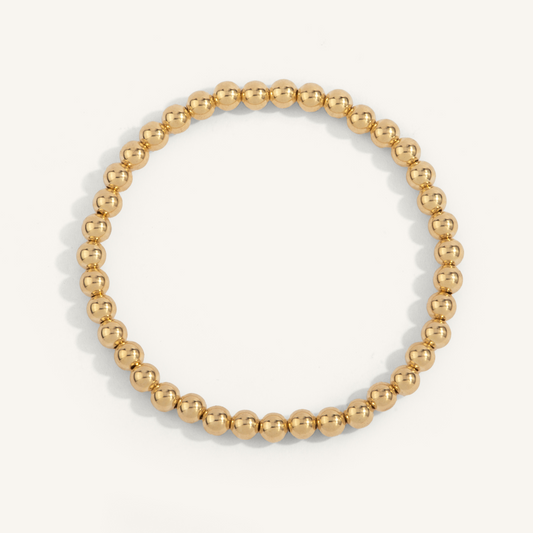 Dee Berkley 5Mm Shine Bright Gold Filled Beaded Bracelet