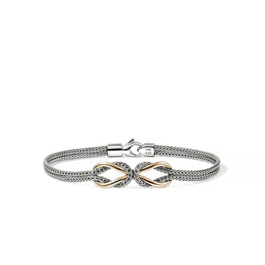 John Hardy Two Tone Infinite Love Knot Bracelet