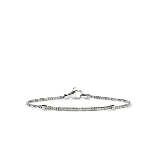 John Hardy Sterling Silver Essential Pavé Diamond Bracelet
