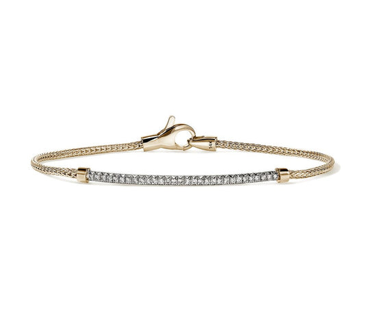 John Hardy 14K Yellow Gold Essential Pavé Diamond Bracelet