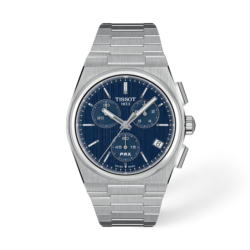 Tissot Prx 41Mm Stainless Steel Blue Dial Quartz Chronograph Watch