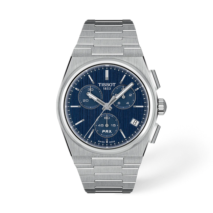 Tissot Prx 41Mm Stainless Steel Blue Dial Quartz Chronograph Watch