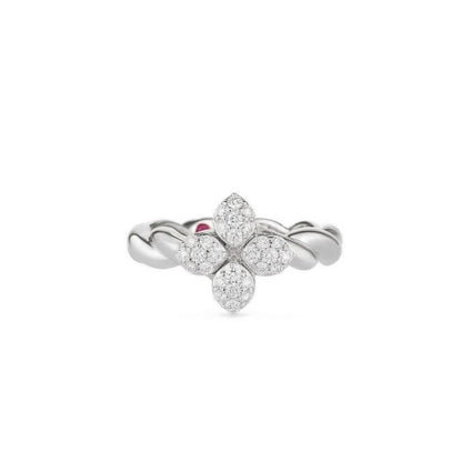 Roberto Coin 18K White Gold Love In Verona Diamond Twist Ring