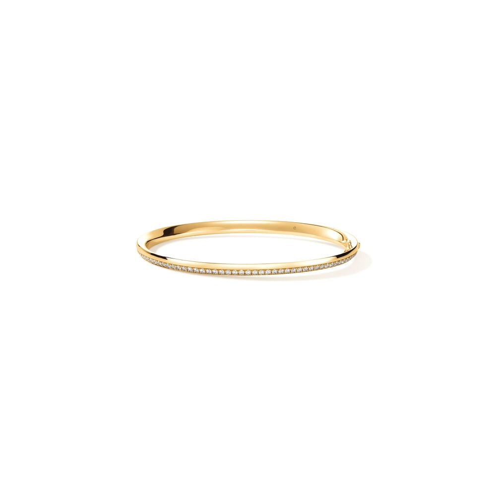 Hearts On Fire 18K Yellow Gold Barre Pavé Diamond Bangle