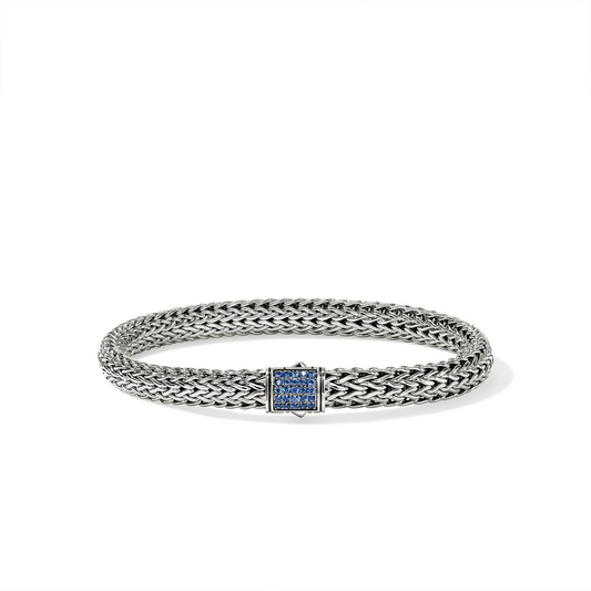 John Hardy Classic Chain Small Treated Black Sapphire Bracelet