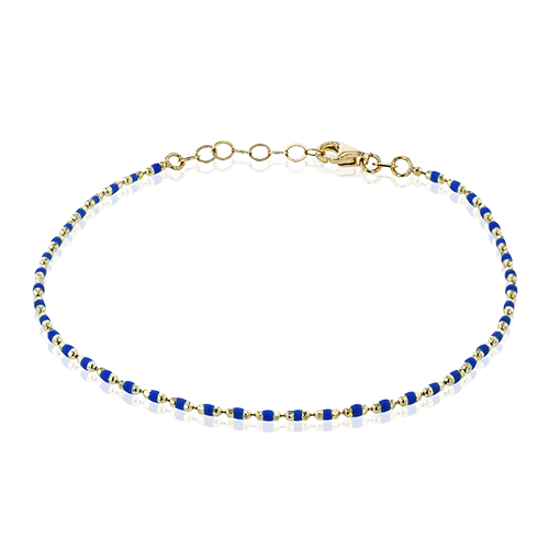Zeghani 14K Yellow Gold Turquoise Beaded Bracelet
