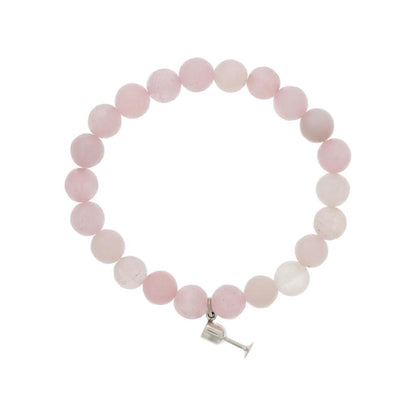 Dee Berkley "Sip Sip Hooray" Rose Quartz Beaded Bracelet