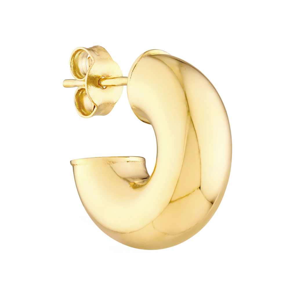 Rolland's Design Gold Wide Open Hoop Earrings