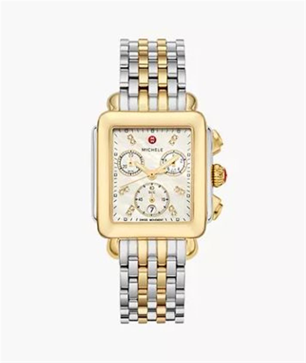 Michele Meggie Two Tone Diamond 27mm Watch