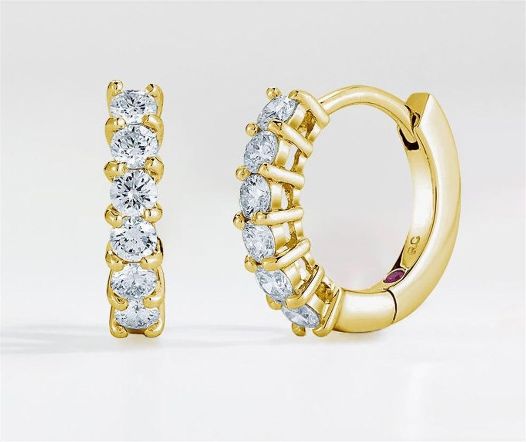 Roberto Coin Perfect Diamond Hoop Earrings