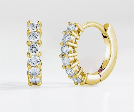 Roberto Coin Perfect Diamond Hoop Earrings