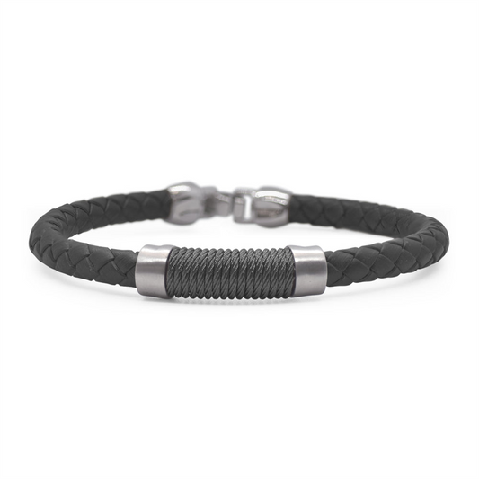 Alor Leather & Twisted Cable Bracelet