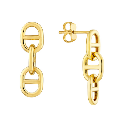 Rolland's Designs 14K Gold Dangle Link Earrings