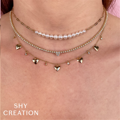 Shy 14Ky Cultured Pearl Necklace