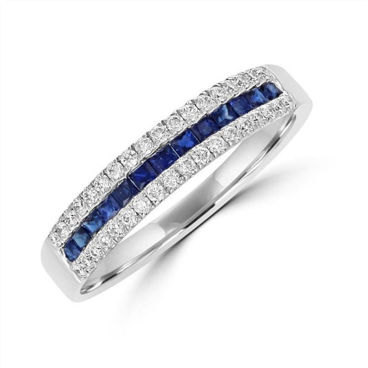 Rolland's Designs Blue Topaz & Diamond Ring