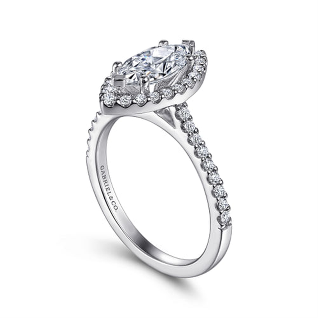 Gabriel Marquise Shape Diamond Semi Mount