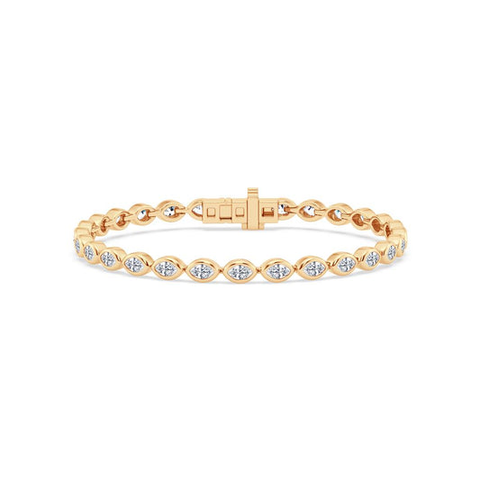 14K Yellow Gold Diamond Tennis Bracelet