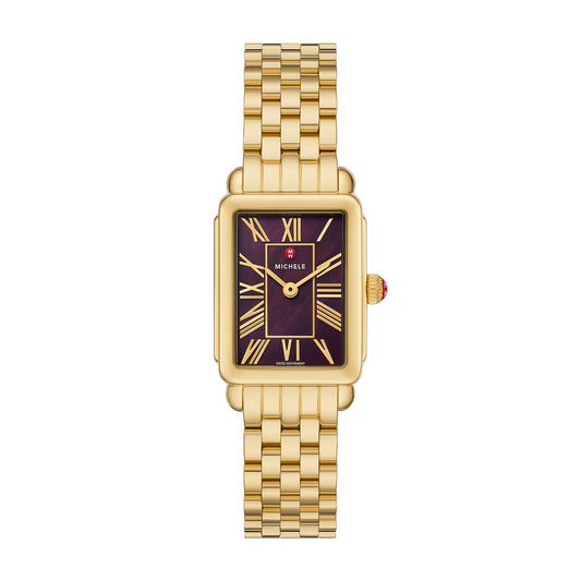 Michele Deco Park 18K Gold-Plated Watch