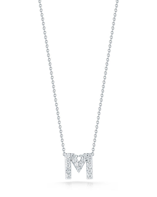 Roberto Coin "M" Diamond Pendant