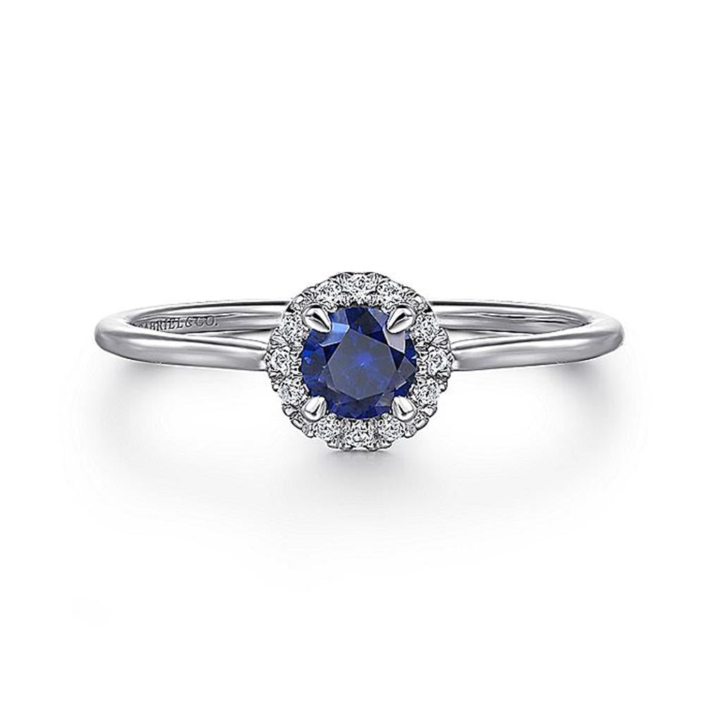 Gabriel Diamond & Sapphire Ring