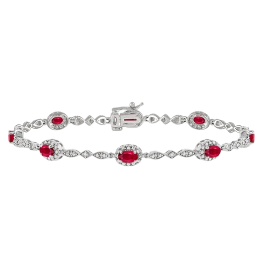 Ruby Station And Diamond Bracelet