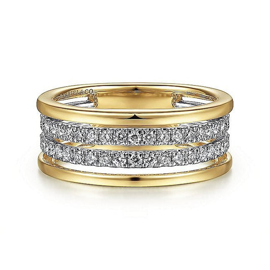 Gabriel 14K Diamond Multi-Row Ring