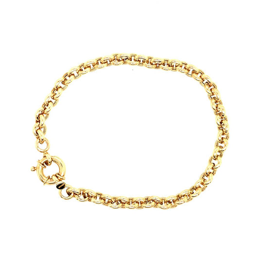 Rolland's Designs 14K Yellow Gold Oval Charm Bracelet