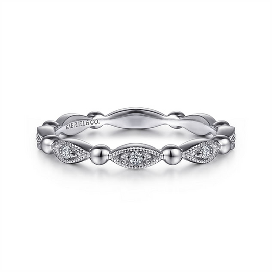 Gabriel 14Kw Diamond Marquise & Bujukan Bead Station Band