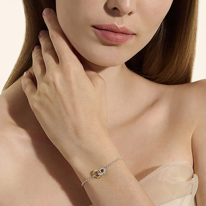 John Hardy Essentials 14K Yellow Gold and Silver Interlinking Bracelet