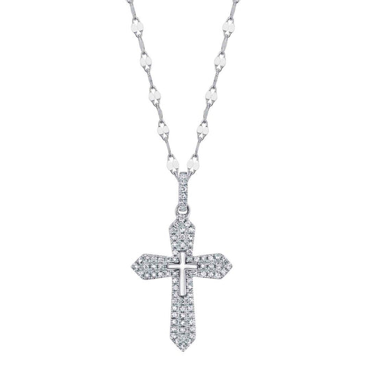 Shy Creation Diamond Cross Necklace