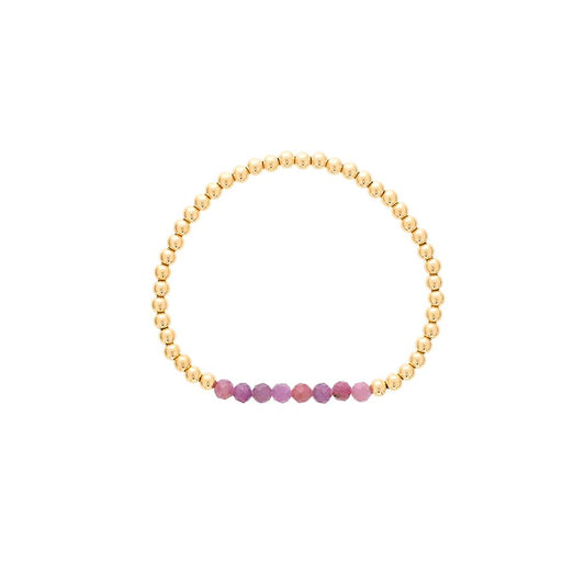 Dee Berkley Shine Bright Birthstone Mini Bead Bracelet- July