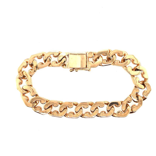 Estate 14K Yellow Gold Curb Link Bracelet