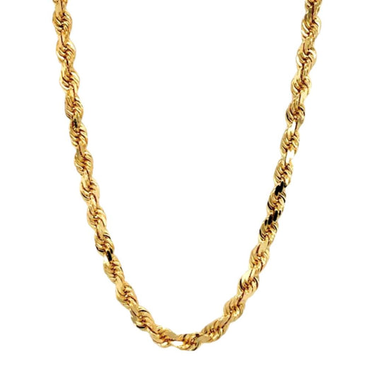 Estate 14K Yellow Gold Rope Chain