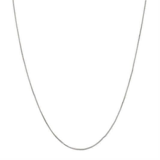 14K White Gold 0.75Mm Box Chain