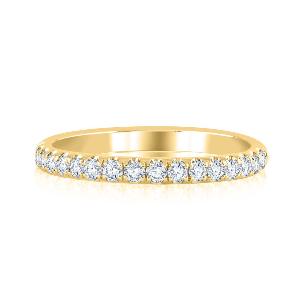 14K Yellow Gold Diamond Wedding Band