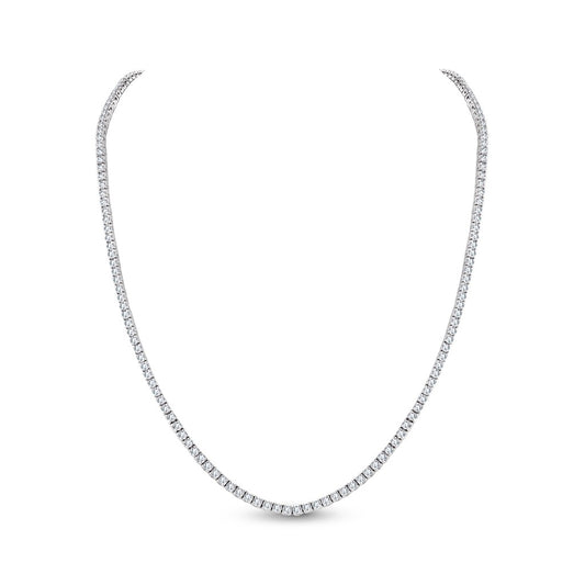 Rolland's Design 14K Gold 4-Prong Diamond Tennis Necklace