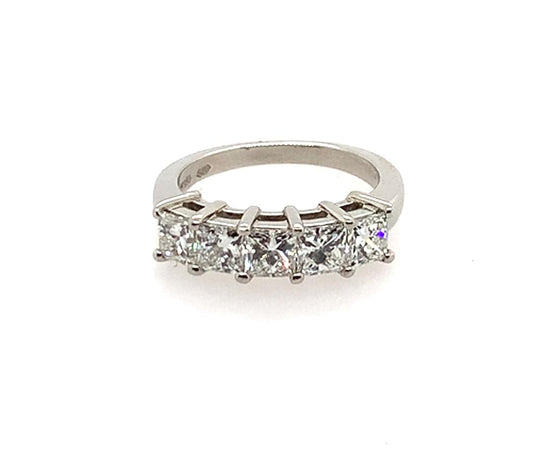 Estate Platinum Princess Cut Band