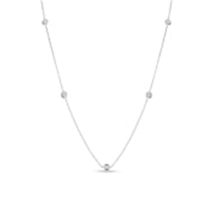 Roberto Coin 5 Diamond Station Necklace