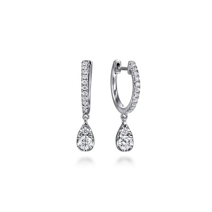 Gabriel Diamond Huggie Drop Earrings