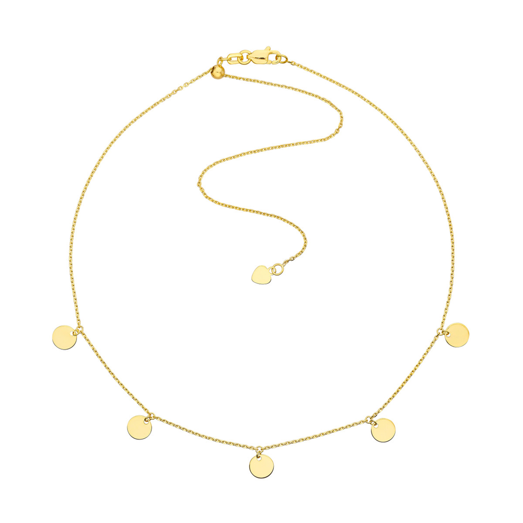 Rolland's Designs 14K Gold Mini Disc Chocker Necklace