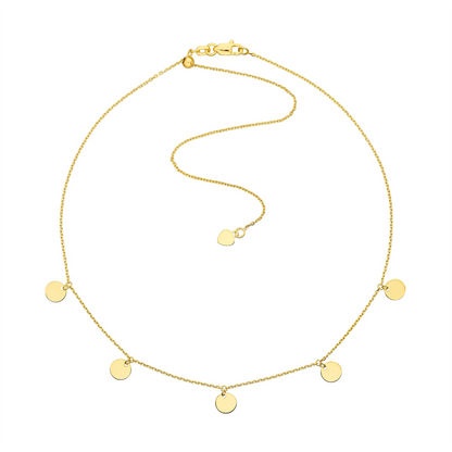 Rolland's Designs 14K Gold Mini Disc Chocker Necklace