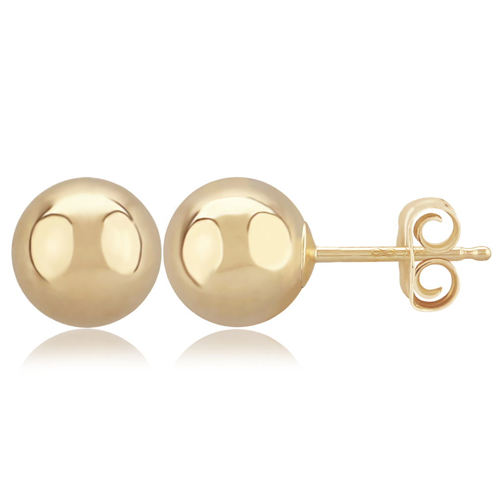 Rolland's Designs Gold 7Mm Ball Stud Earrings