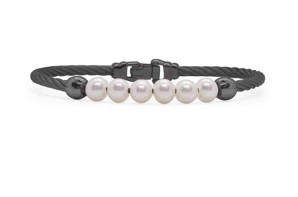 Alor Freshwater Pearl Cable Wire Bracelet