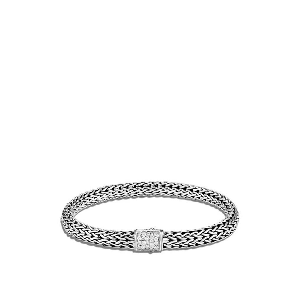 John Hardy Diamond Reversible Classic Chain Bracelet